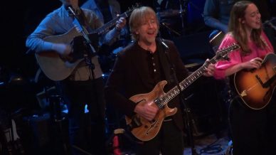 Chris Thile, Sarah Jarosz, Trey Anastasio at Town Hall on October 12, 2019