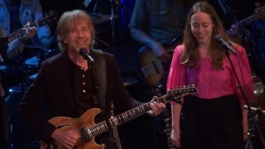 Chris Thile, Sarah Jarosz, Trey Anastasio at Town Hall on October 12, 2019