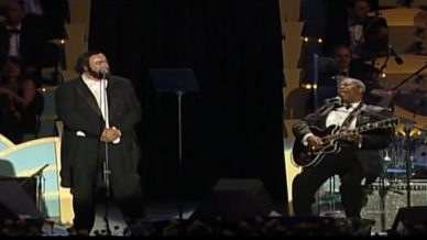 BB King, Lucianio Pavarotti at Parco Novi Sad on June 1, 1999
