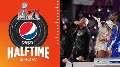 50 Cent, Dr. Dre, Eminem, Kendrick Lamar, Mary J Blige, Snoop Dog at Sofi Stadium on February 13, 2022